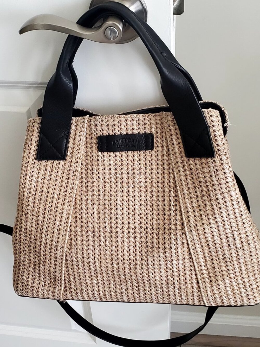 American Leather Co. Raffia *Ada* Crossbody/Satchel